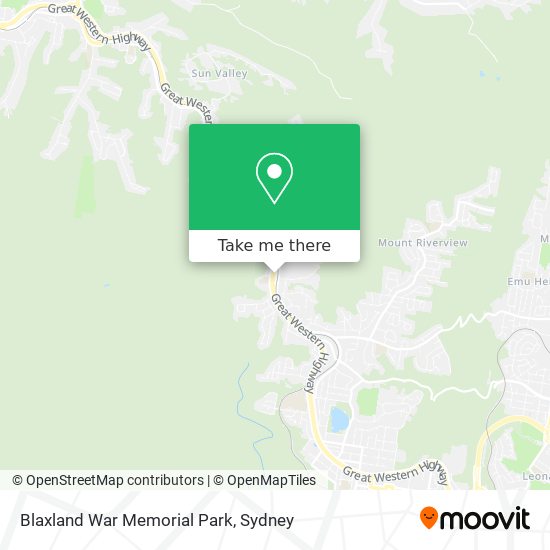 Blaxland War Memorial Park map