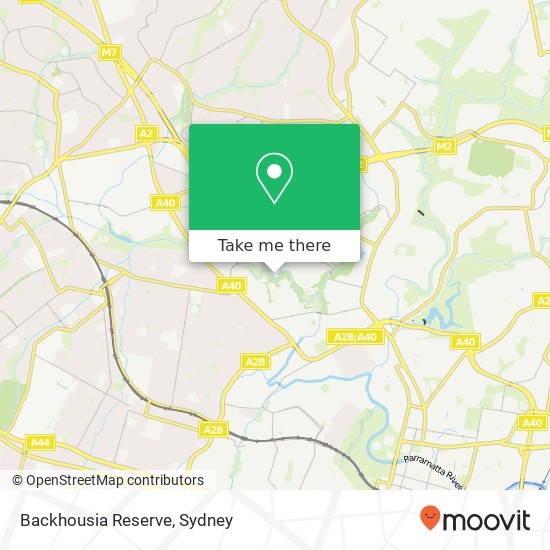 Backhousia Reserve map