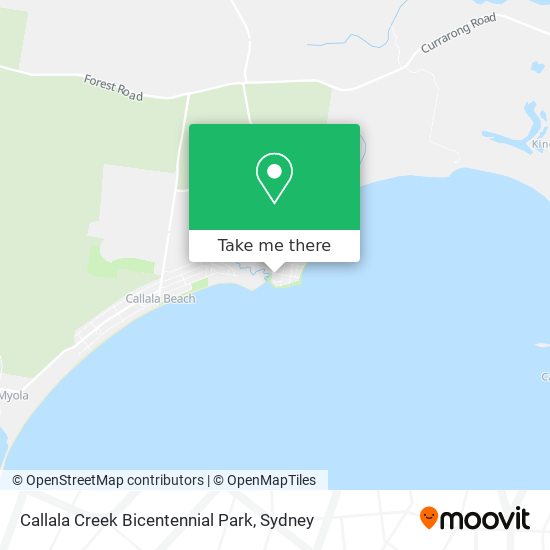 Callala Creek Bicentennial Park map