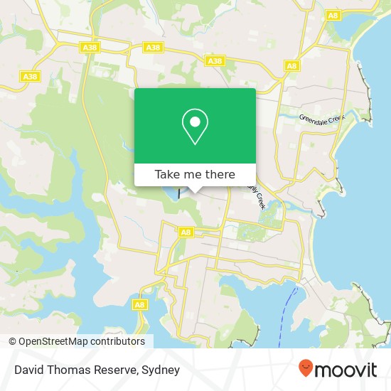 David Thomas Reserve map
