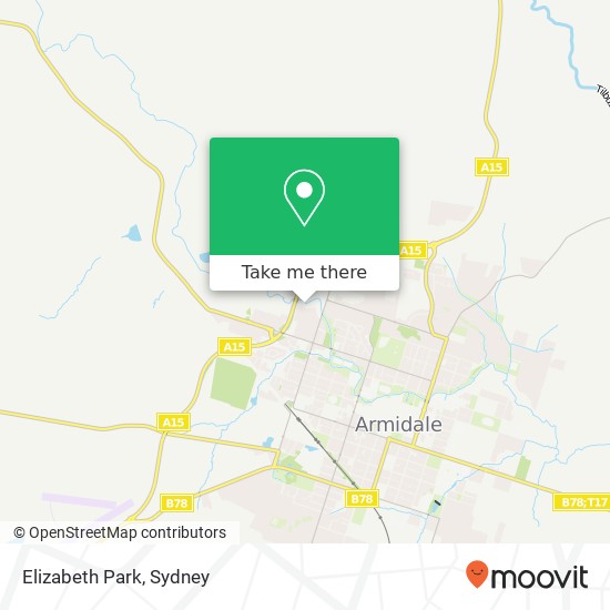 Mapa Elizabeth Park