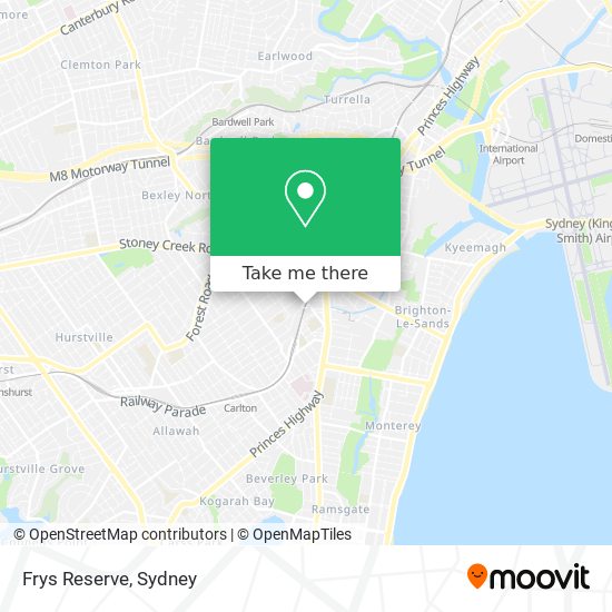 Mapa Frys Reserve