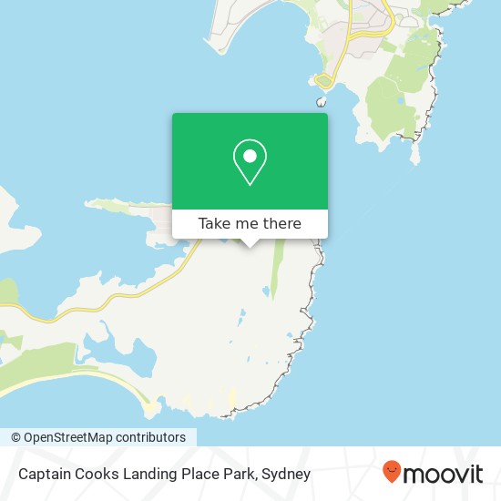 Captain Cooks Landing Place Park map