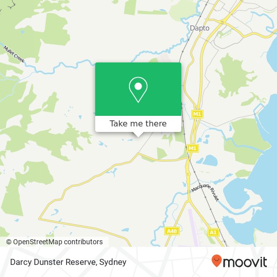 Mapa Darcy Dunster Reserve