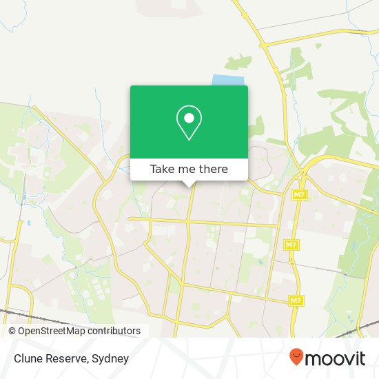 Clune Reserve map