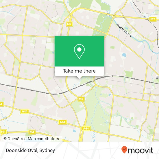 Mapa Doonside Oval