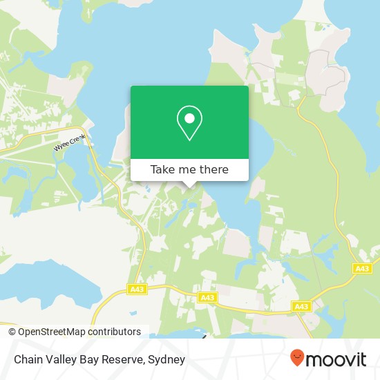 Mapa Chain Valley Bay Reserve