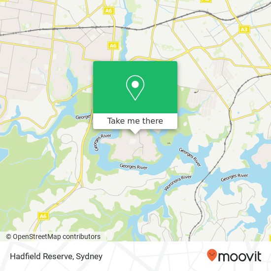 Mapa Hadfield Reserve