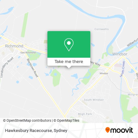 Hawkesbury Racecourse map