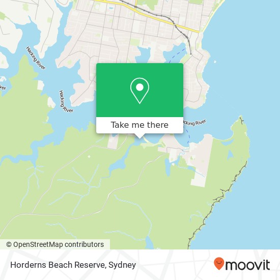 Horderns Beach Reserve map