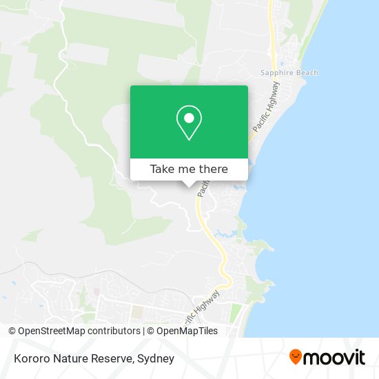 Kororo Nature Reserve map