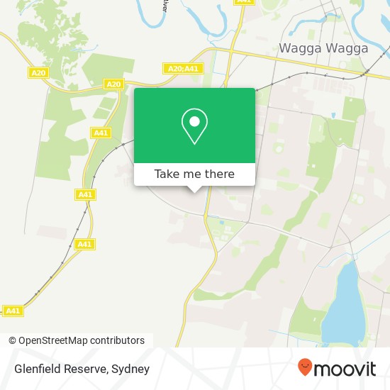 Glenfield Reserve map