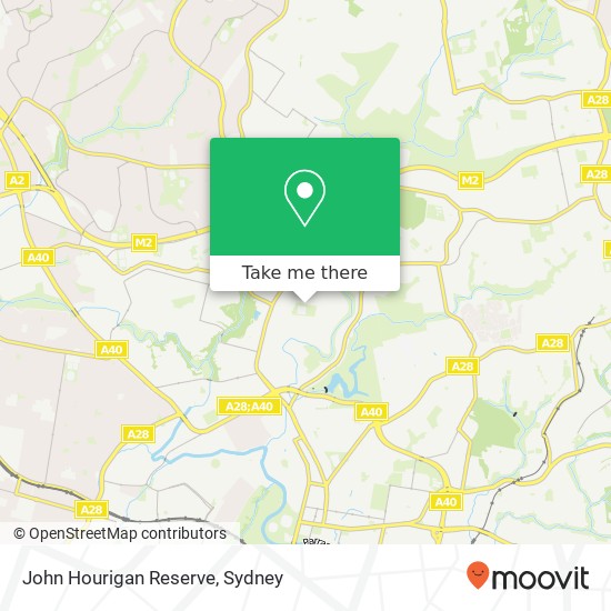 John Hourigan Reserve map