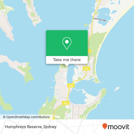 Humphreys Reserve map