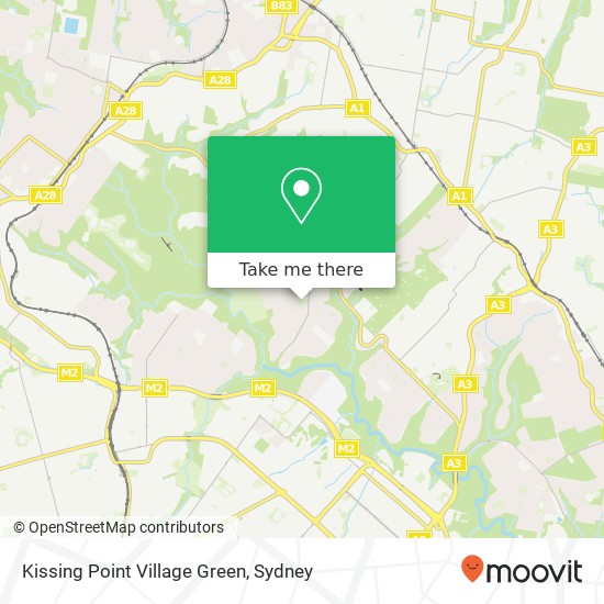 Kissing Point Village Green map