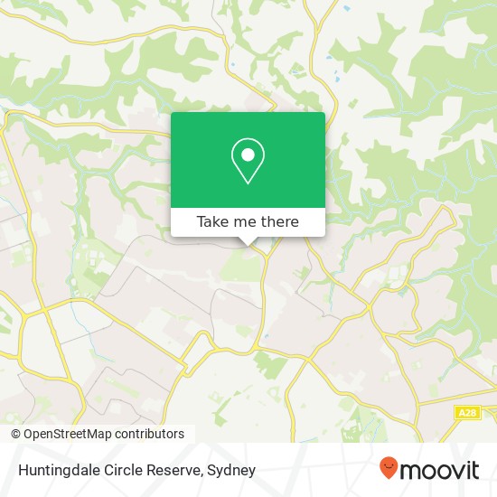 Mapa Huntingdale Circle Reserve