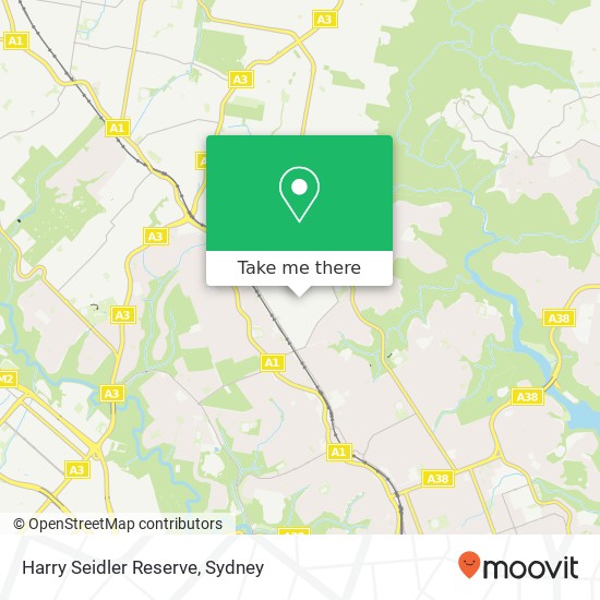 Mapa Harry Seidler Reserve