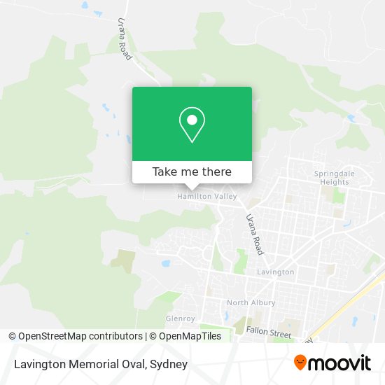 Mapa Lavington Memorial Oval
