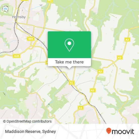 Maddison Reserve map