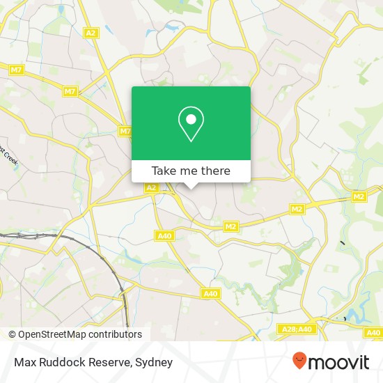 Max Ruddock Reserve map