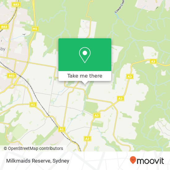 Milkmaids Reserve map