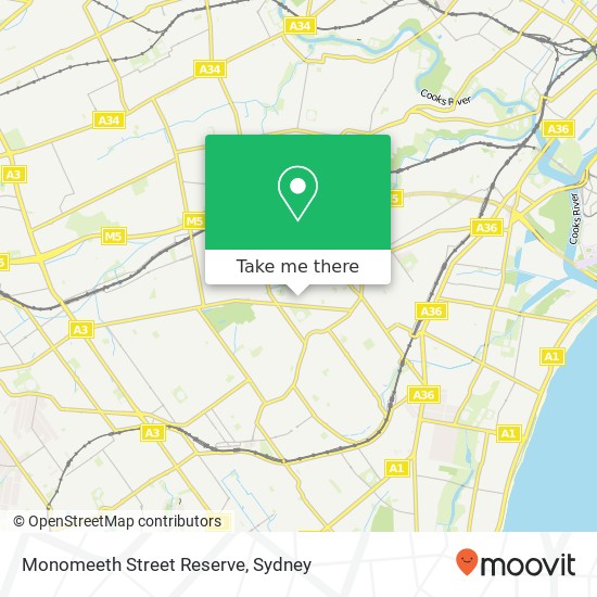 Monomeeth Street Reserve map