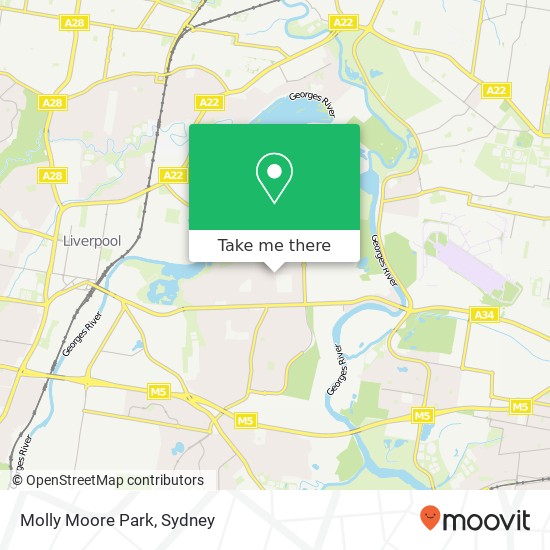 Mapa Molly Moore Park