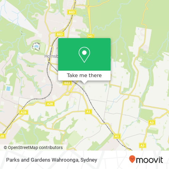 Parks and Gardens Wahroonga map