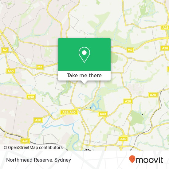 Northmead Reserve map