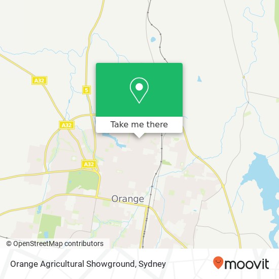 Orange Agricultural Showground map