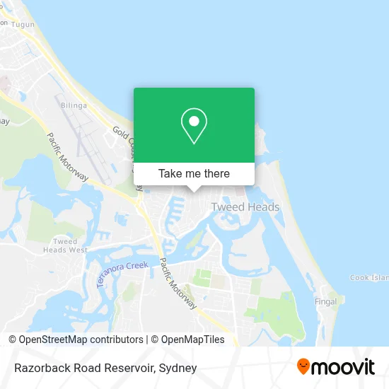 Razorback Road Reservoir map