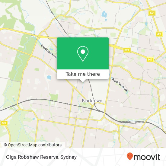 Olga Robshaw Reserve map