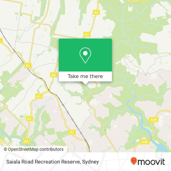 Saiala Road Recreation Reserve map