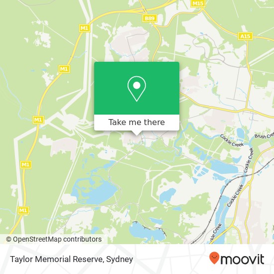 Taylor Memorial Reserve map