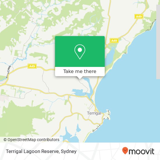 Terrigal Lagoon Reserve map