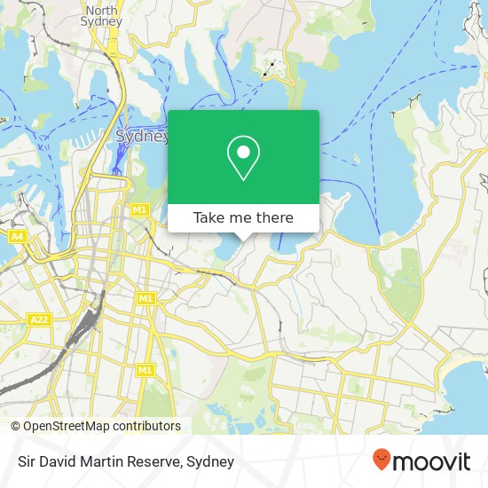 Sir David Martin Reserve map