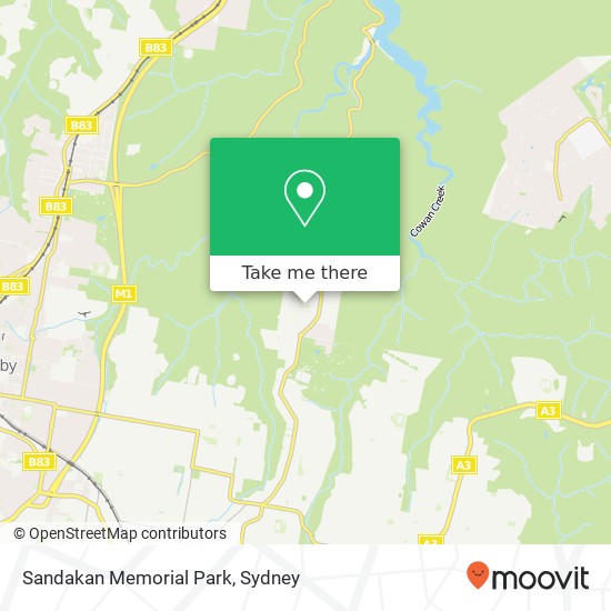 Sandakan Memorial Park map