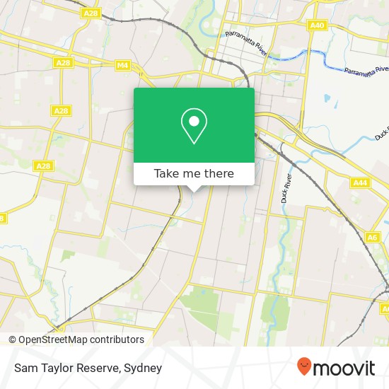 Mapa Sam Taylor Reserve