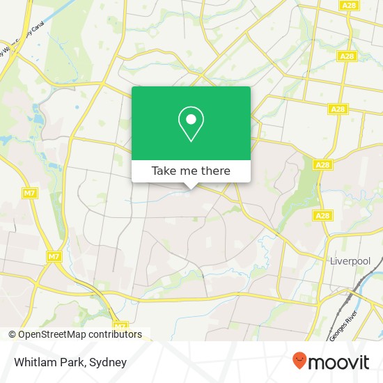 Mapa Whitlam Park