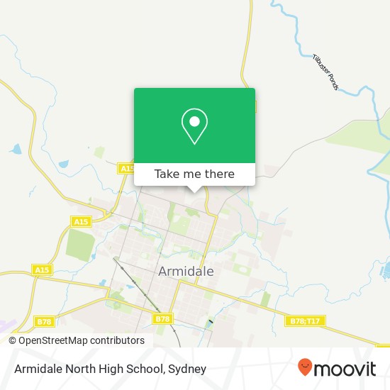 Mapa Armidale North High School