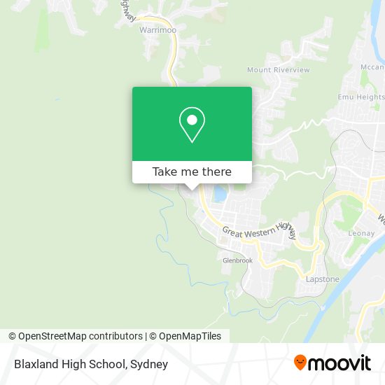 Mapa Blaxland High School