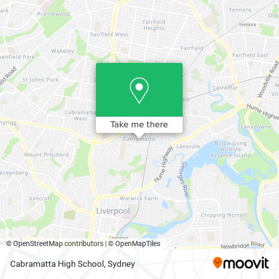 Mapa Cabramatta High School