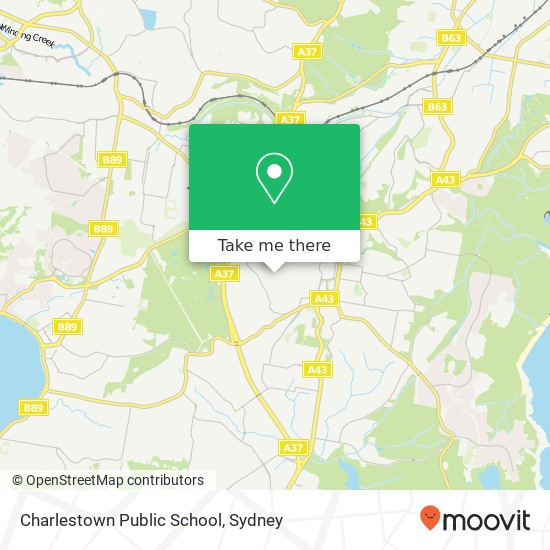 Mapa Charlestown Public School