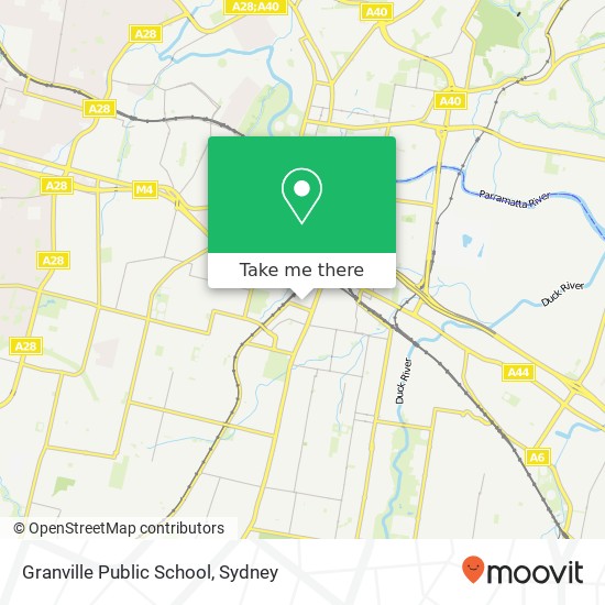 Mapa Granville Public School