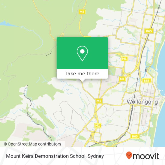 Mount Keira Demonstration School map