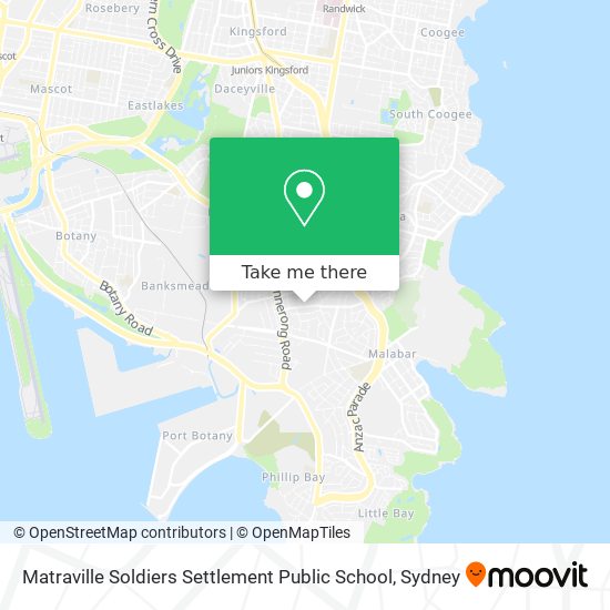 Matraville Soldiers Settlement Public School map