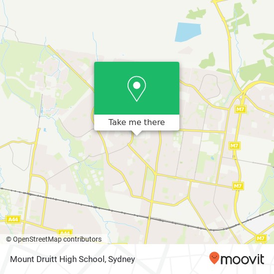 Mapa Mount Druitt High School
