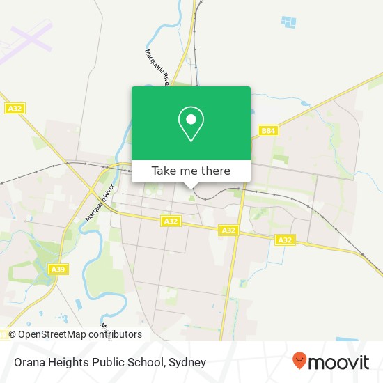 Mapa Orana Heights Public School