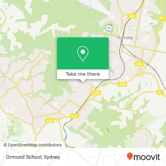 Mapa Ormond School