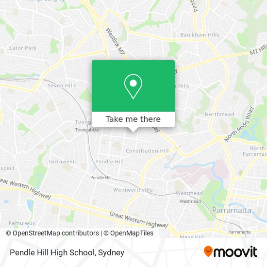 Mapa Pendle Hill High School